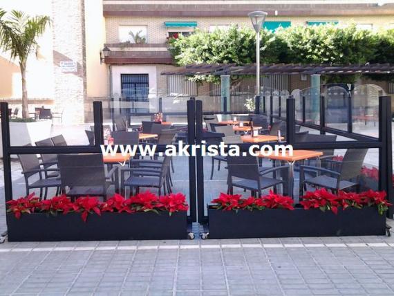 Mamparas cortavientos de terrazas para restaurantes, bares y cafeterias