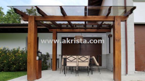 Porches de madera con techo de cristal Porches de madera con techo de cristal
