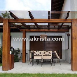 Porches de madera con techo de cristal Porches de madera con techo de cristal