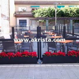 Mamparas cortavientos de terrazas para restaurantes bares cafeterias