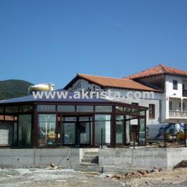 Pergola octogonal para restaurante, nuevo proyecto de Akrista Pergola octogonal para restaurante, nuevo proyecto de Akrista