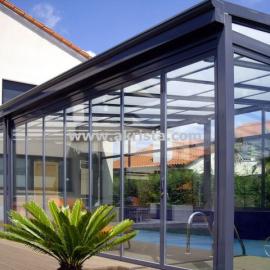 Sistema SF 30: Cortinas de cristal con marcos verticales, vidrio templado, hermético Sistema SF 30: Cortinas de cristal con marcos verticales, vidrio templado, hermético